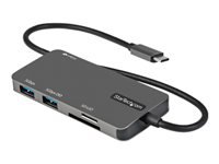 StarTech.com Adaptateur Multiport USB-C - USB Type C vers HDMI 4K, Alimentation 100W Passthrough, SD/MicroSD, Hub USB 3 Ports USB 3.0 - Mini Dock USB-C - Câble Intégré 30cm (DKT30CHSDPD)