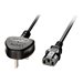 power cable - BS 1363 to power IEC 60320 C13 - 2 m
