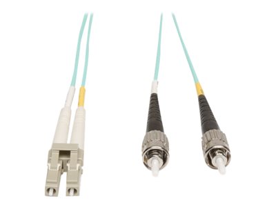 Tripp Lite 3M 10Gb Duplex Multimode 50/125 OM3 LSZH Fiber Optic Patch Cable LC/ST Aqua 10' 10ft 3 Meter