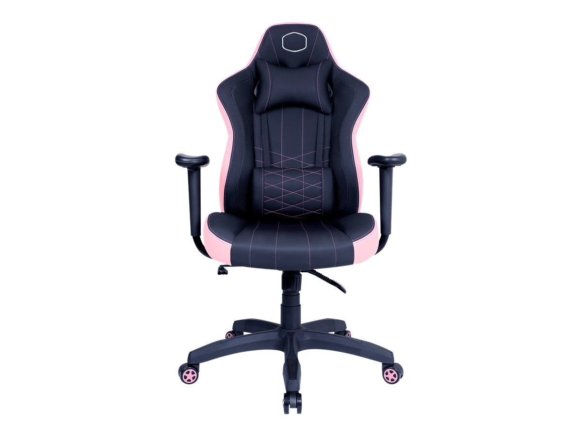 Cooler Master Caliber E1, gaming chair, nylon, polyurethane leather, black, pink