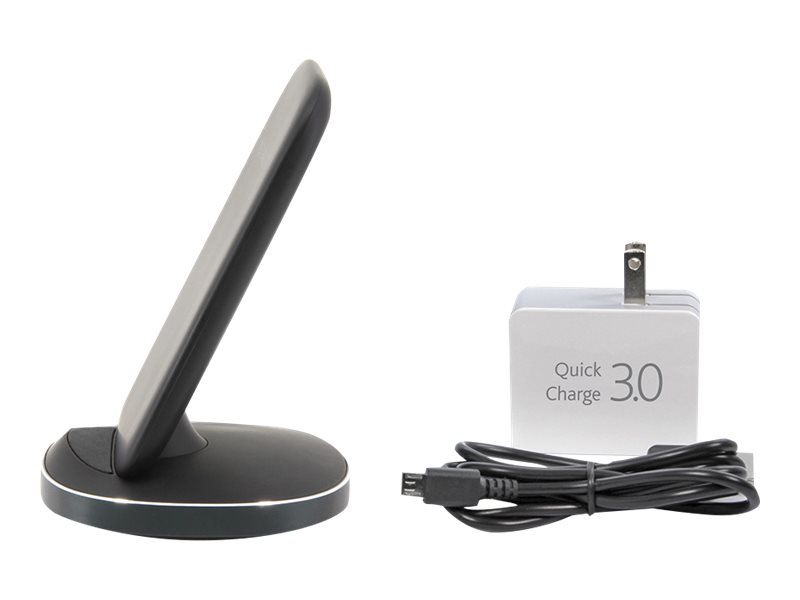 IQ Wireless Qi Charging Stand with Quick Charge 3.0 AC Adapter - IQWCS2