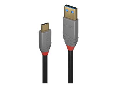 LINDY USB 3.1 Kabel Typ A/C 5A PD Anthra Line M/M 1m - 36911