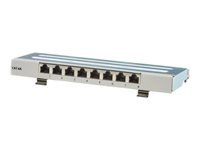 Tripp Lite Cat6a STP Patch Panel, 8 Ports, DIN Rail or Wall Mount, TAA