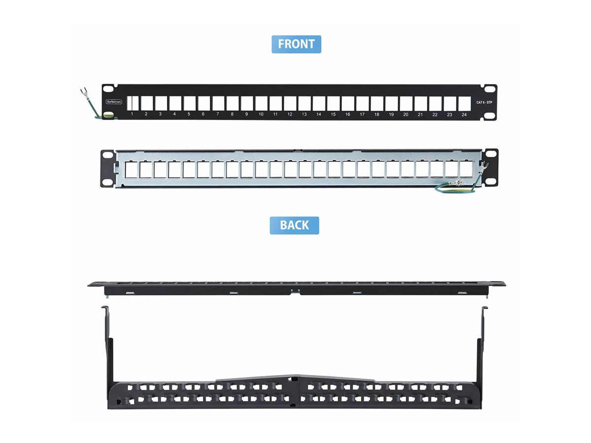 24 Port 1U Blank Keystone Patch Panel – foto 3