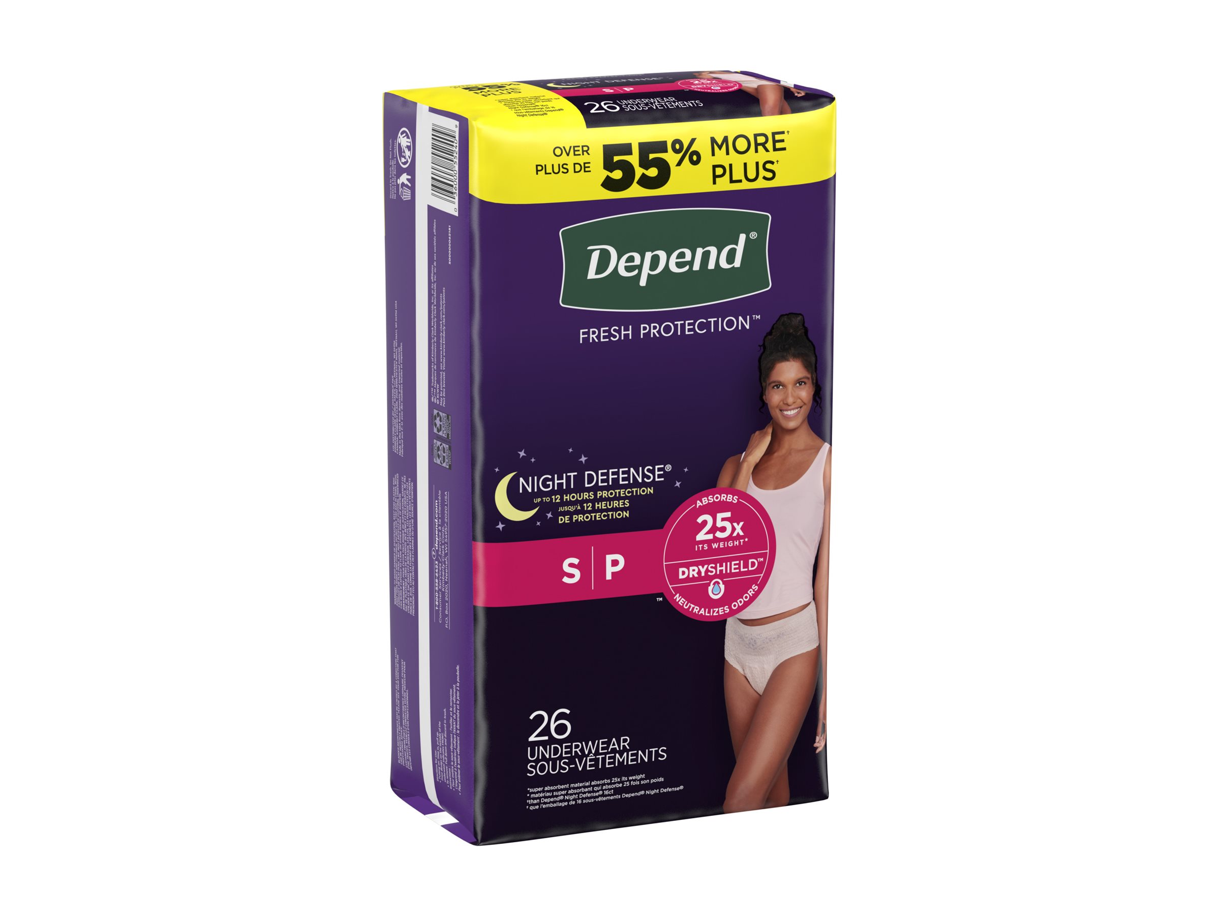 Depend Night Defense Overnight Women Extra Large Underwear 12 ct