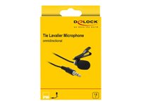 DeLOCK Tie Lavalier Microphone Omnidirectional Mikrofon Kabling -30dB Omni-directional Sort