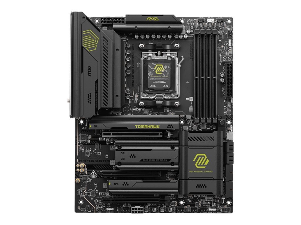 MSI MAG X870E TOMAHAWK WIFI motherboard ATX Socket AM5 AMD Product shot Front 79725