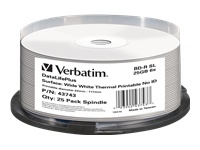 Verbatim DataLifePlus - 25 x BD-R - 25 GB 6x - wide thermal printable surface - spindle