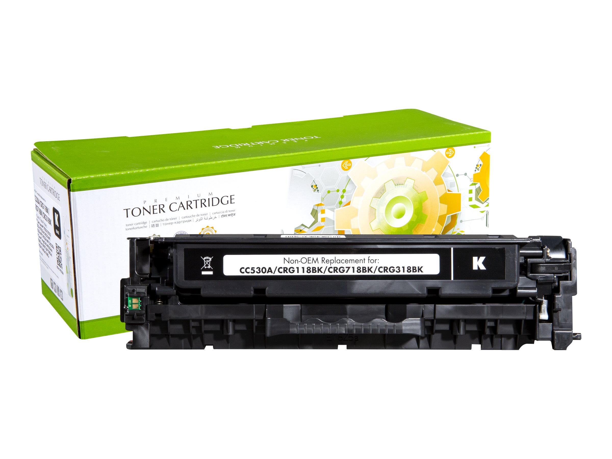 STATIC Toner cartridge compatible with HP CC530A/Canon 2662B002 black remanufactured 3.500 pages