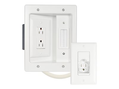 IN WALL TV POWER KIT, WHITE