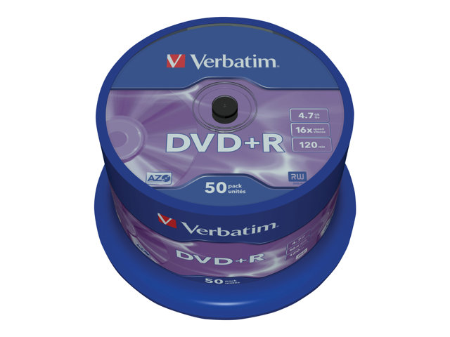 Image of Verbatim - DVD+R x 50 - 4.7 GB - storage media