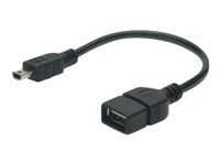 ASSMANN USB 2.0 On-The-Go USB-kabel 20cm Sort