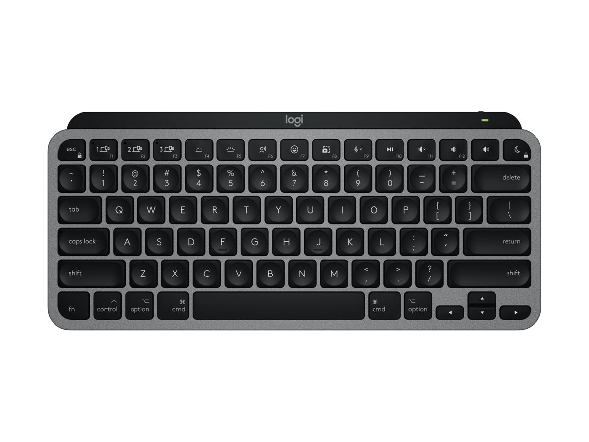 Logitech Master Series MX Keys Mini for Mac keyboard compact QWERTY Korean space grey Input Product shot Left side 77700
