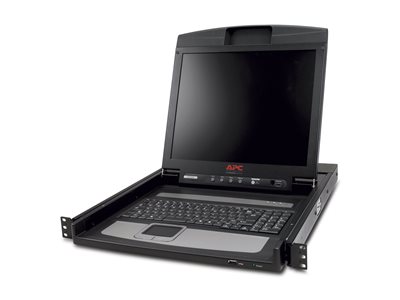 APC LCD Console - KVM-Konsole - 43.2 cm (17") - Rack - einbaufähig - 1280 x 1024 @ 75 Hz - Schwarz - 1U - für P/N: AR3103, AR3103SP, AR3106SP, SRT1000RMXLI, SRT1000RMXLI-NC, SRT5KRMXLW-TW