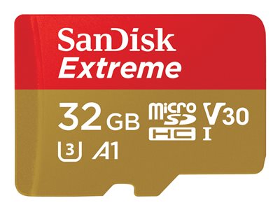 SanDisk Extreme - Flash memory card (microSDHC to SD adapter included)