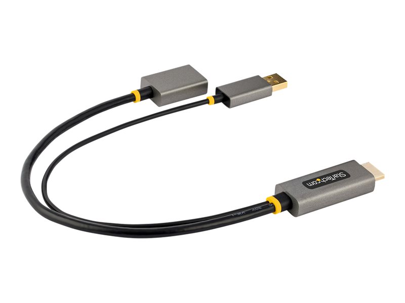 StarTech.com Câble Adaptateur HDMI vers DisplayPort de 2m - 4K 30Hz - M/M -  Câble Convertisseur Actif HDMI 1.4 vers DP 1.2 avec Audio - Alimenté par USB  - Mac & Windows 