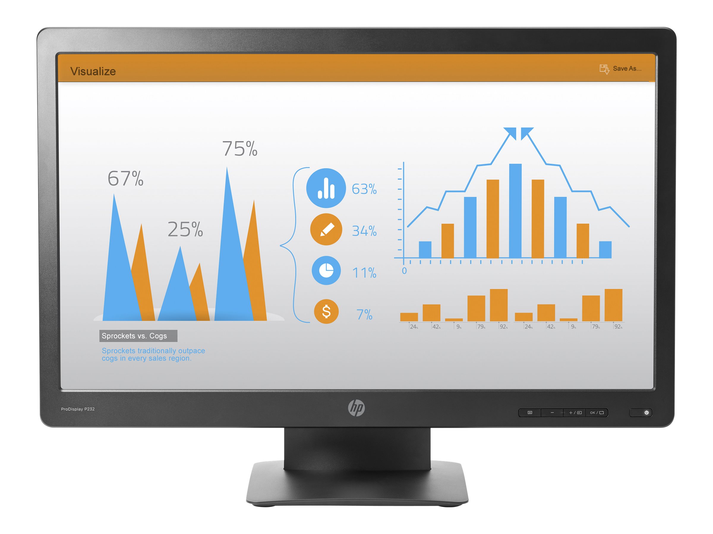 HP ProDisplay P232 - LED monitor