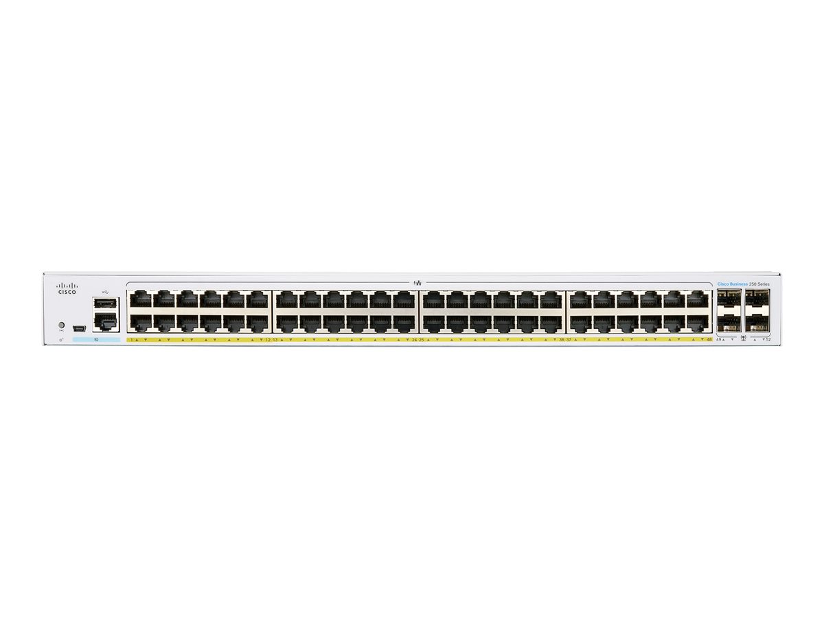 Cisco Business 250 Series CBS250-48P-4X - přepínač - 48 porty - inteligentní - Lze montovat do rozvaděče – foto 2
