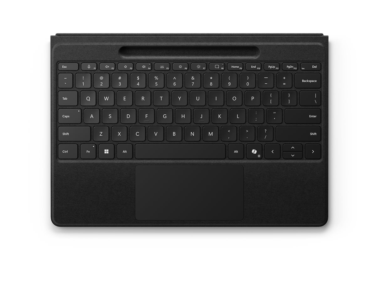 Microsoft Surface Pro Flex Keyboard keyboard with touchpad accelerometer Surface Slim Pen 2 Product shot with extra item(s) Right-angle 78686