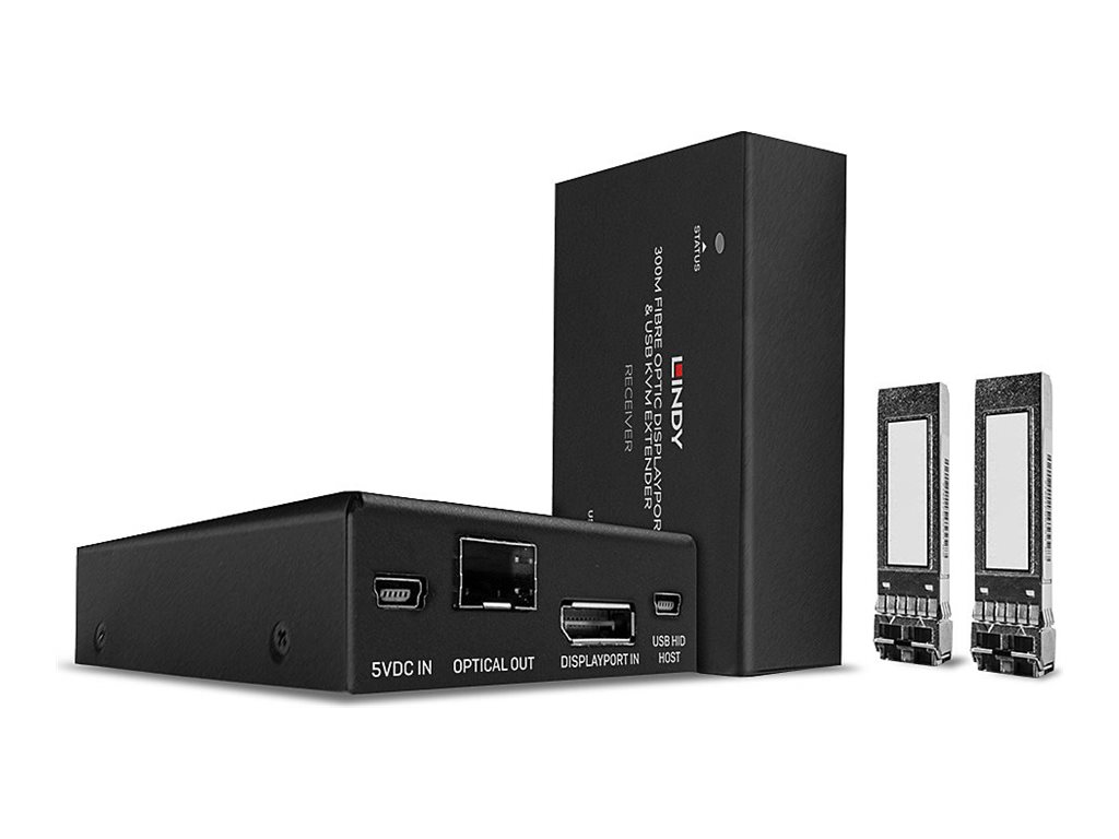 Kit extender KVM DisplayPort 1.2 & USB sur fibre optique, 300m
