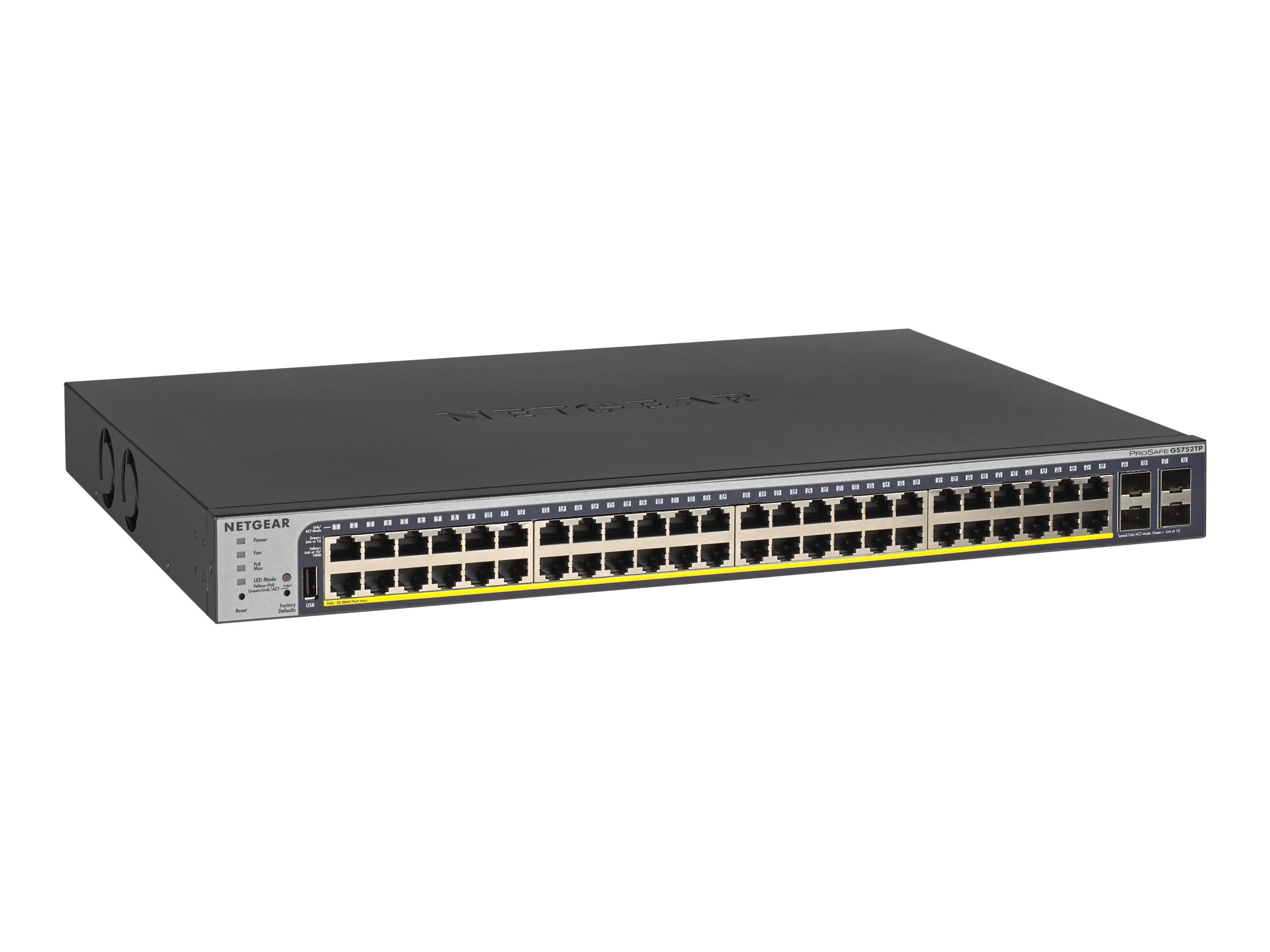NETGEAR Smart GS752TP - v2 - switch - 48 ports - smart - rack-mountable