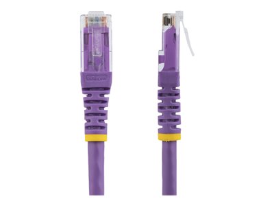StarTech.com 6ft CAT6 Ethernet Cable, 10 Gigabit Molded RJ45 650MHz 100W PoE Patch Cord, CAT 6 10GbE UTP Network Cable with Strain Relief, Purple, Fluke Tested/Wiring is UL Certified/TIA - Category 6 - 24AWG (C6PATCH6PL)