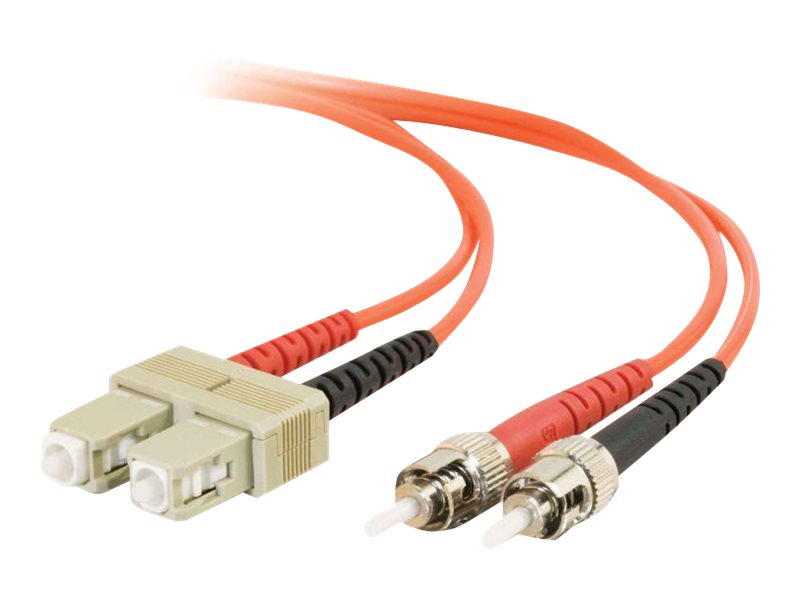 C2G ST-ST 50/125 OM2 Duplex Multimode PVC Fiber Optic Cable (LSZH) - patch kabel - 10 m - 10 m - oranžová