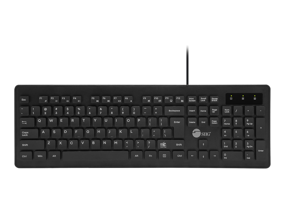 SIIG Industrial Grade Washable & Dustproof USB Multimedia Keyboard