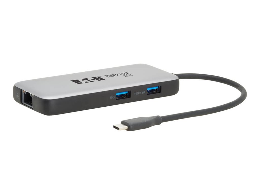 Eaton Tripp Lite Series USB-C Multiport Adapter 4K60Hz HDMI USB 3.2 Gen 2 GbE 100W PD Charging HDR