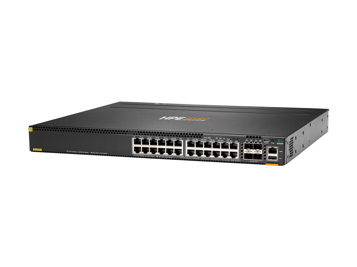 HPE Aruba 6300M 24G CL4 PoE 4SFP56 Swch