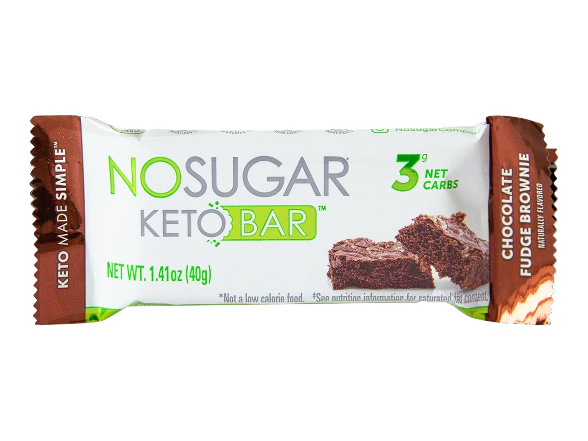 No Sugar Keto Bar - Chocolate Fudge Brownie - 4x40g