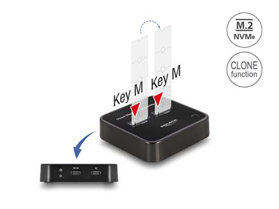 DELOCK M.2 Dockingstation 2x M.2 NVMe PCIe SSD Klon Funktion