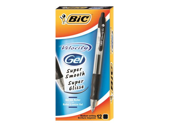 Bic Velocity Rollerball Pen Black Pack Of 12