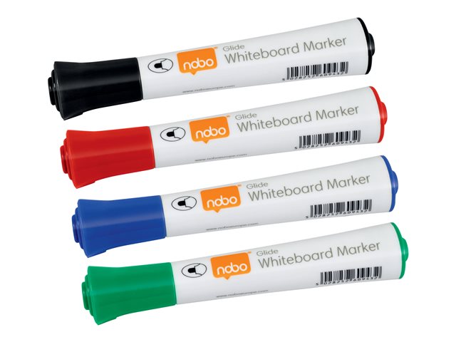 Nobo Glide Marker Assorted Colours Pack Of 4