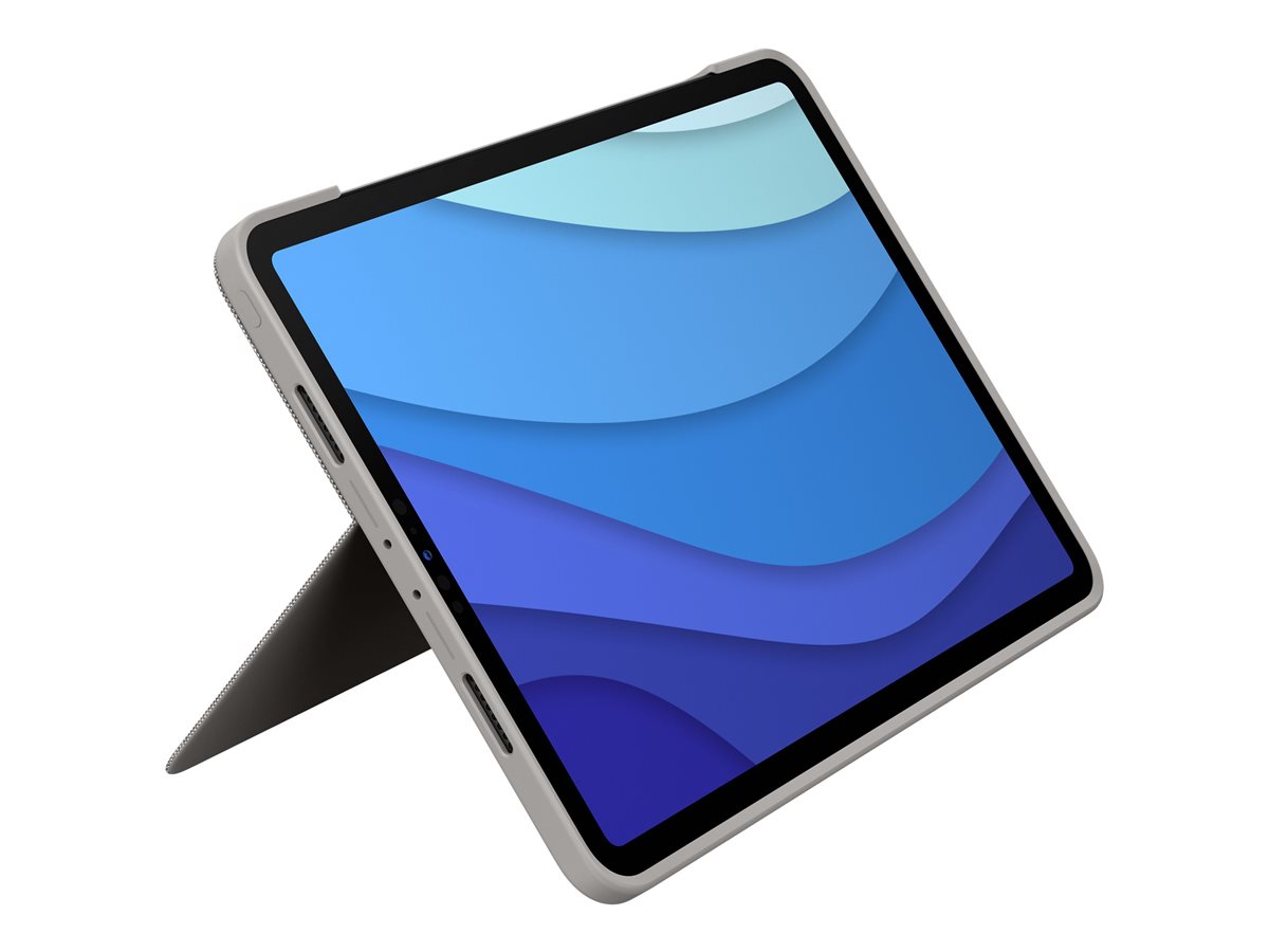 Logitech Combo Touch - klávesnice a pouzdro - s trackpad - QWERTY - španělská - písek (sand) Vstupní zařízení – foto 3