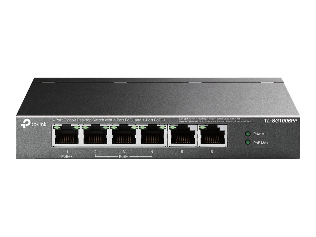 TP-Link TL-SG1006PP V1 switch 6 ports Product shot Front 79650