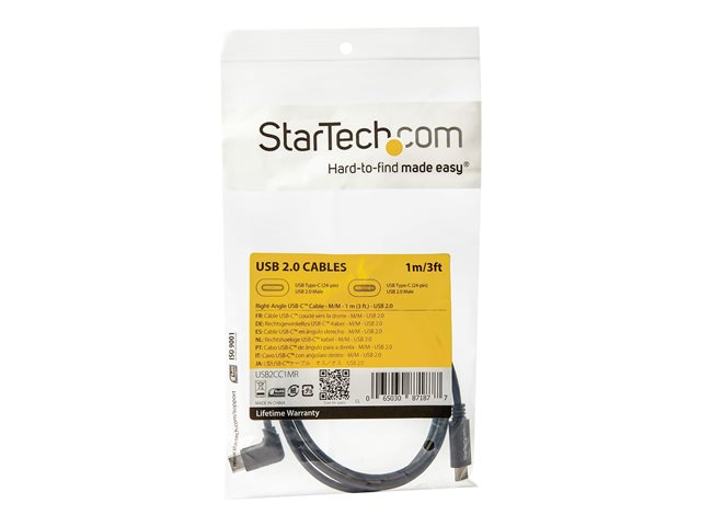 StarTech.com C�ble USB-C coud� � angle droit de 1 m
