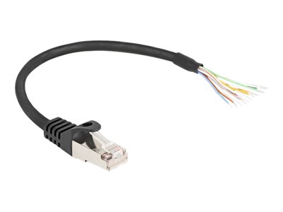 DELOCK Kabel RJ50 Stecker zu offenen Kabelenden S/FTP 0,25m Kabel