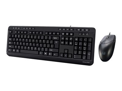 Adesso AKB-132CB Antimicrobial Multimedia Keyboard and mouse set USB QWERTY US