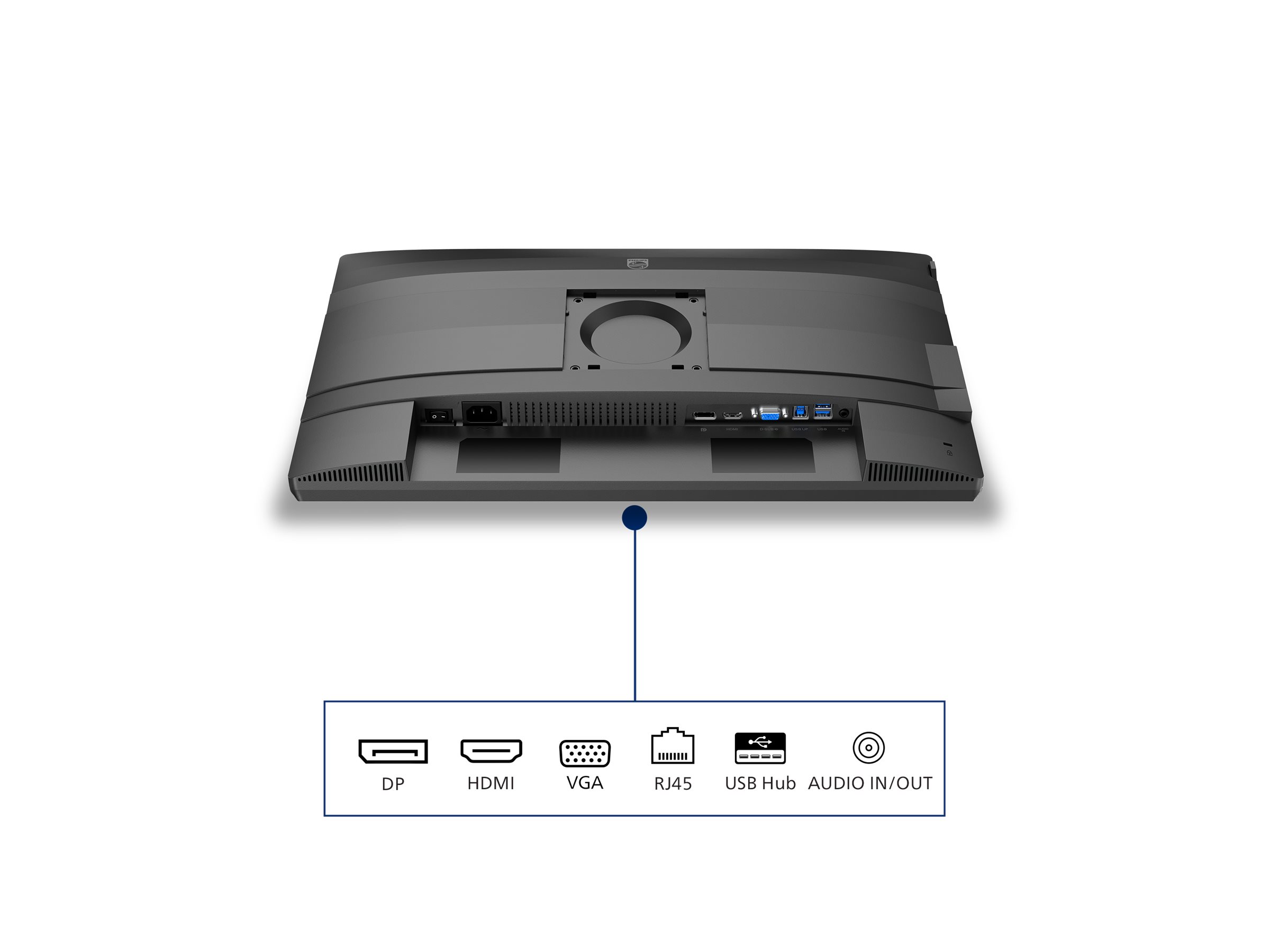 Philips 24B2N4200 4000 Series LED monitor Full HD (1080p) Product shot Back 79000