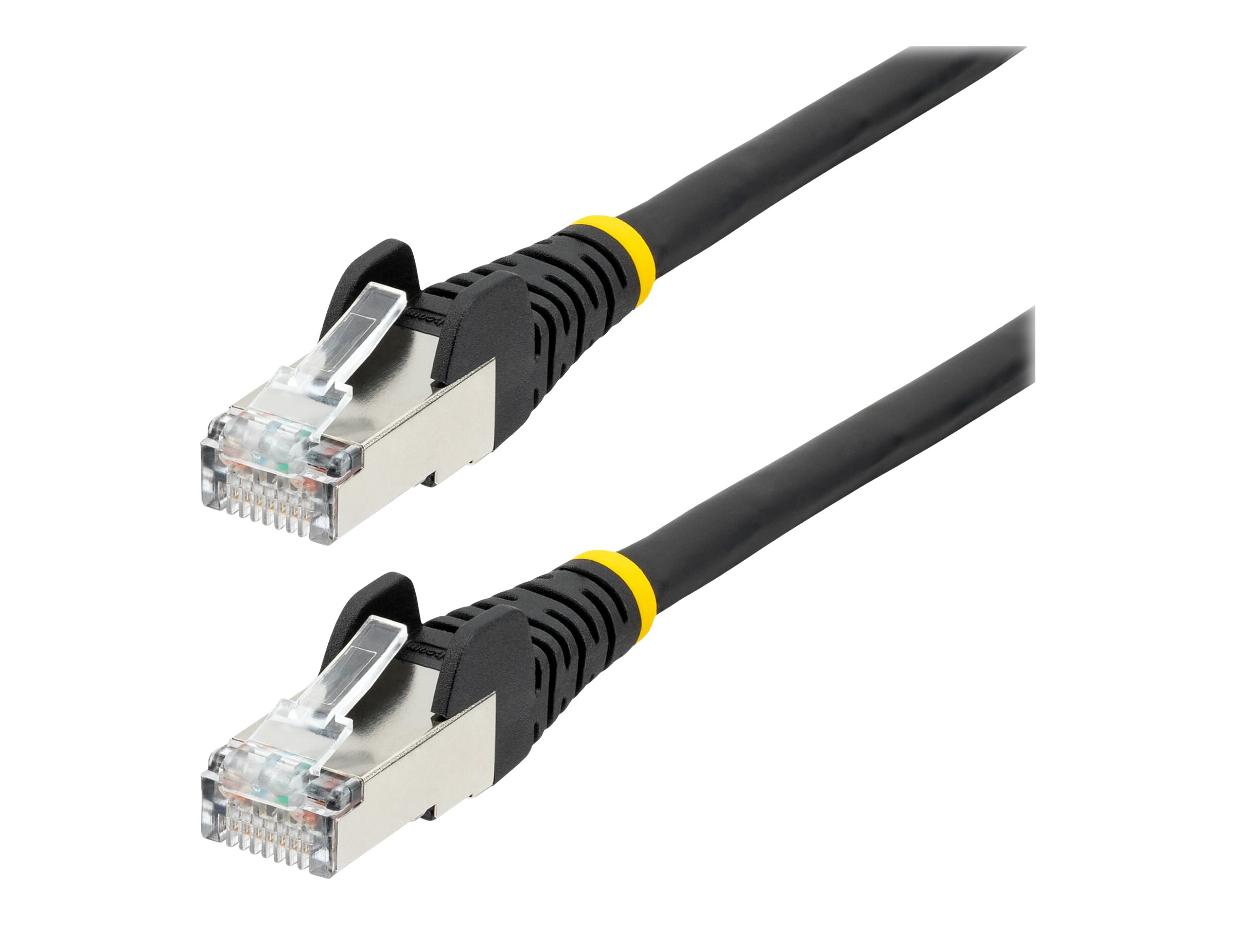 StarTech.com 15ft LSZH CAT6a Ethernet Cable, Black, 10 Gigabit Snagless RJ45 100W PoE Patch Cord, CAT 6A 10GbE 27AWG S/FTP Network Cable w/Strain Relief, Fluke Tested/ETL