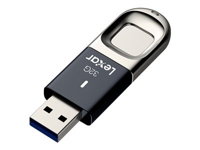 Lexar JumpDrive Fingerprint F35 USB flash drive encrypted 32 GB USB 3.0 black