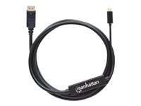 Manhattan USB-C to DisplayPort Cable, 4K@60Hz, 2m, Male to Male, Black, Three Year Warranty, Polybag - DisplayPort cable - US