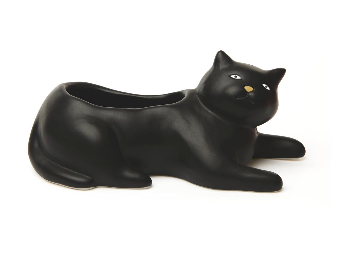 Kikkerland Cosmo the Black Cat Planter