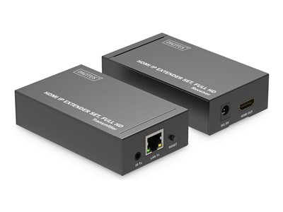 DIGITUS HDMI IP Extender Set HDMI 120m Full HD schwarz - DS-55517