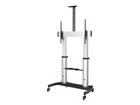 StarTech.com Mobile TV Stand, Heavy Duty TV Cart for 60-100INCH Display (100kg/220lb), Height Adjustab