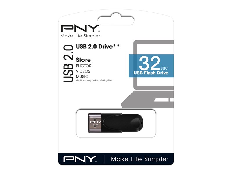 PNY Attach? 4 - USB-Flash-Laufwerk - 32 GB - USB 2.0