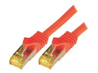M-CAB RAW CAT 7 SFTP, PiMF 25cm Netværkskabel Rød