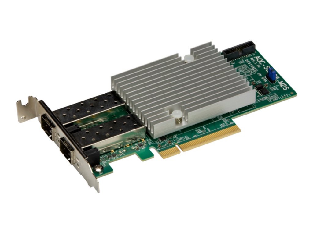 NVIDIA ConnectX-6 Lx network adapter 25 Gigabit SFP28 x Product shot Left-angle 79600