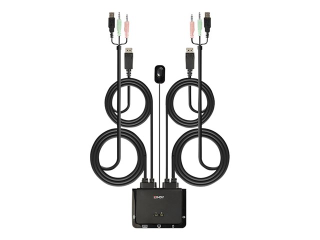 LINDY 2 Port DisplayPort USB KVM Switch